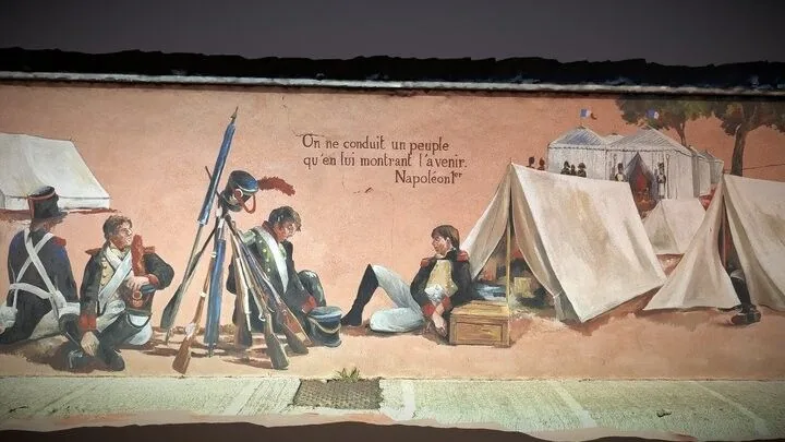 Modèle 3D d'une fresque murale représentant Napoléon Ier